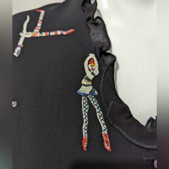 Super artsy unusual vintage top - Picture 3 of 7